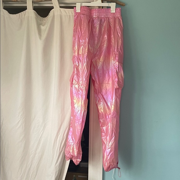 Shimmering Pink Joggers, great for the fall or spring time never been worn once. - Picture 2 of 4